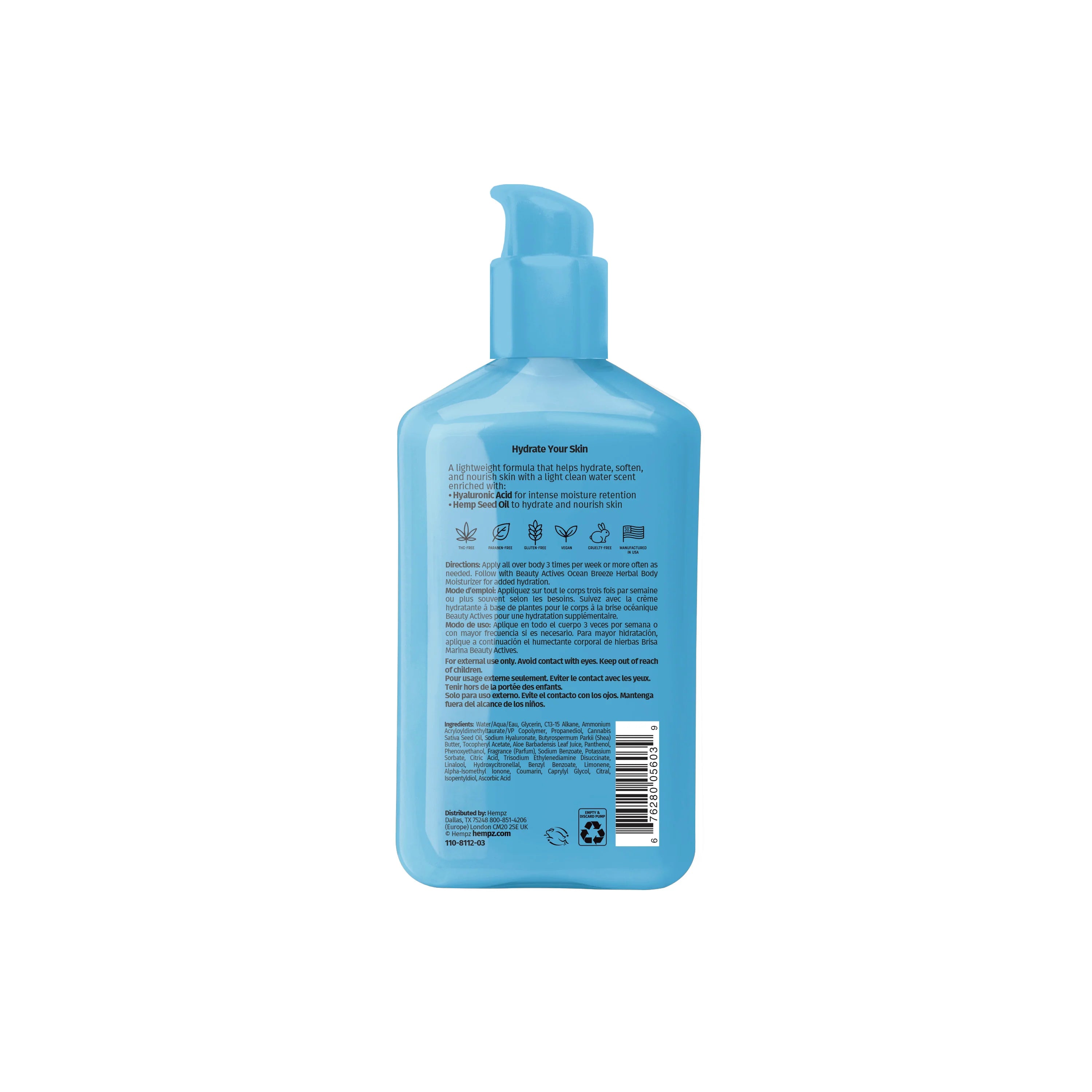 Hempz - Beauty Actives Ocean Breeze Herbal Body Serum with Hyaluronic Acid