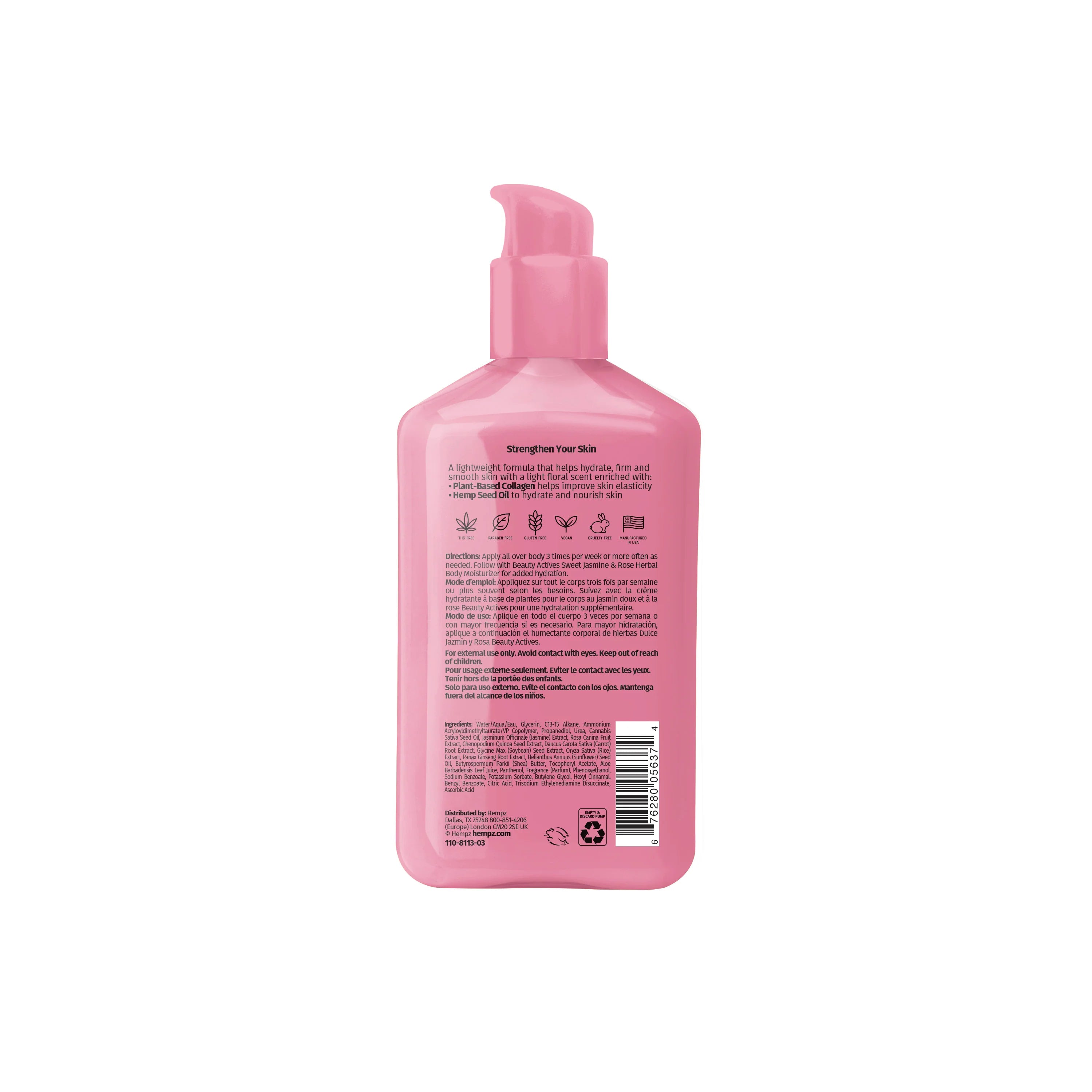 Hempz - Beauty Actives Sweet Jasmine & Rose Herbal Body Serum with Collagen Booster