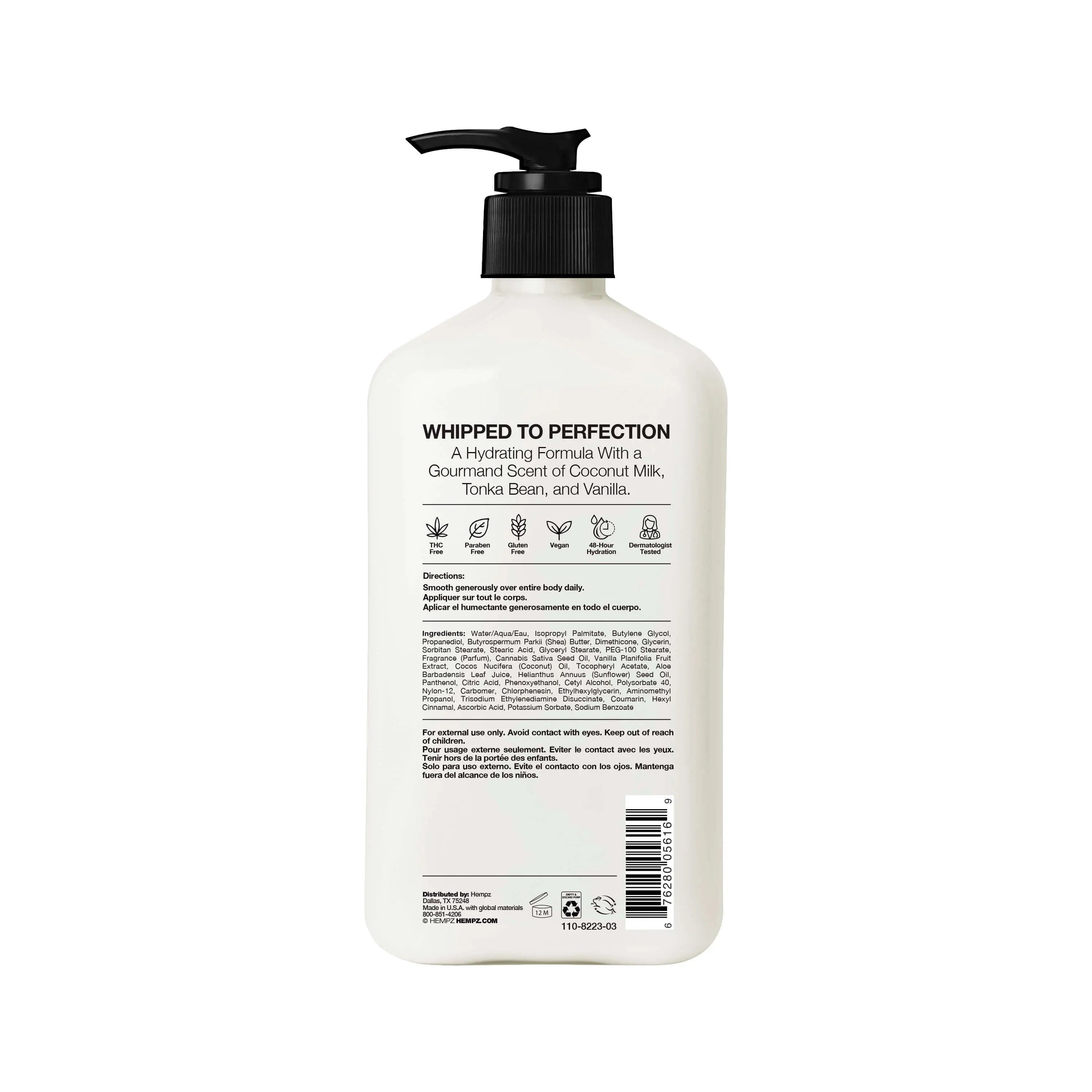 Hempz - Whipped Vanilla & Coconut Cream Herbal Body Moisturizer