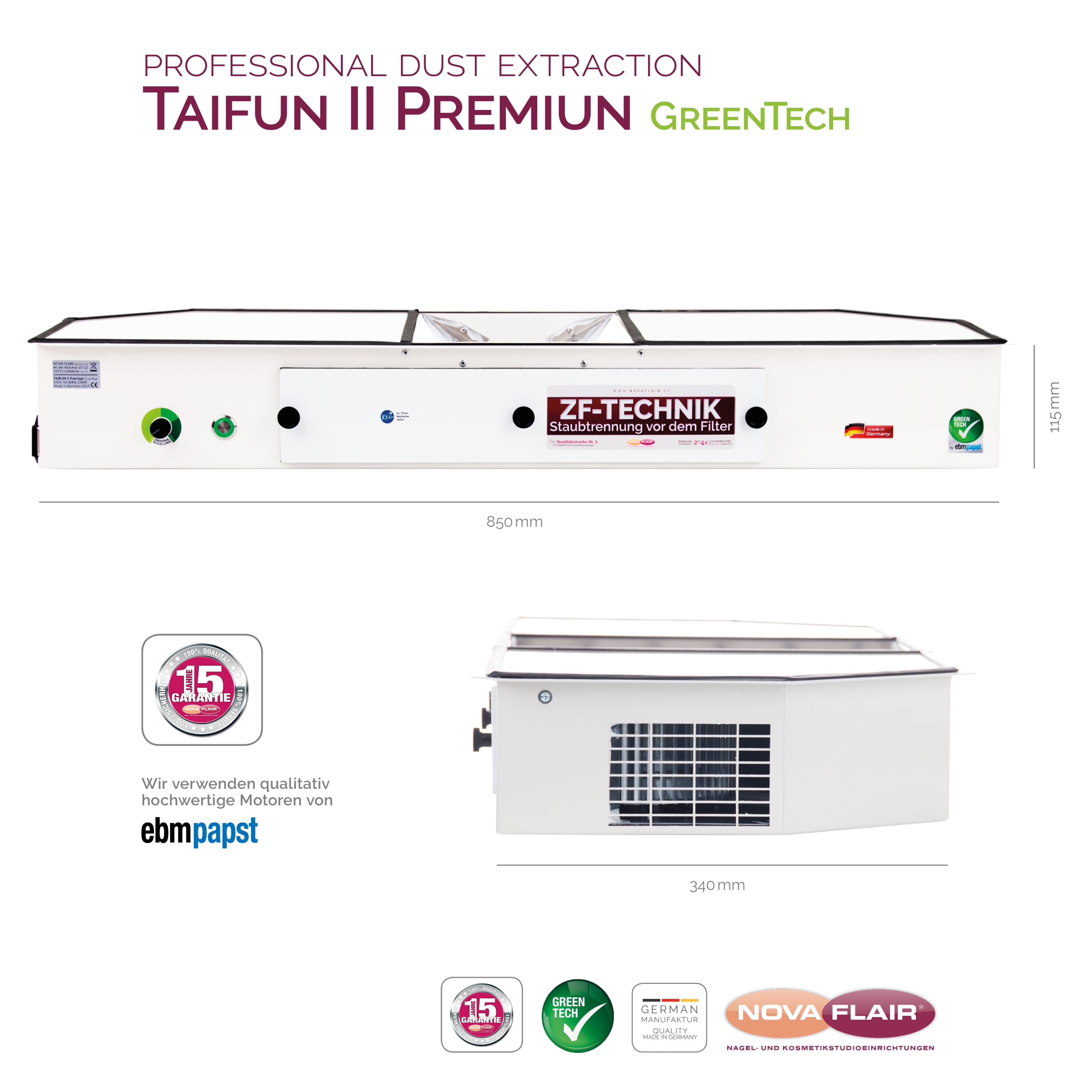 Nova Flair Taifun T2 Dust Collector - Creata Beauty - Professional Beauty Products