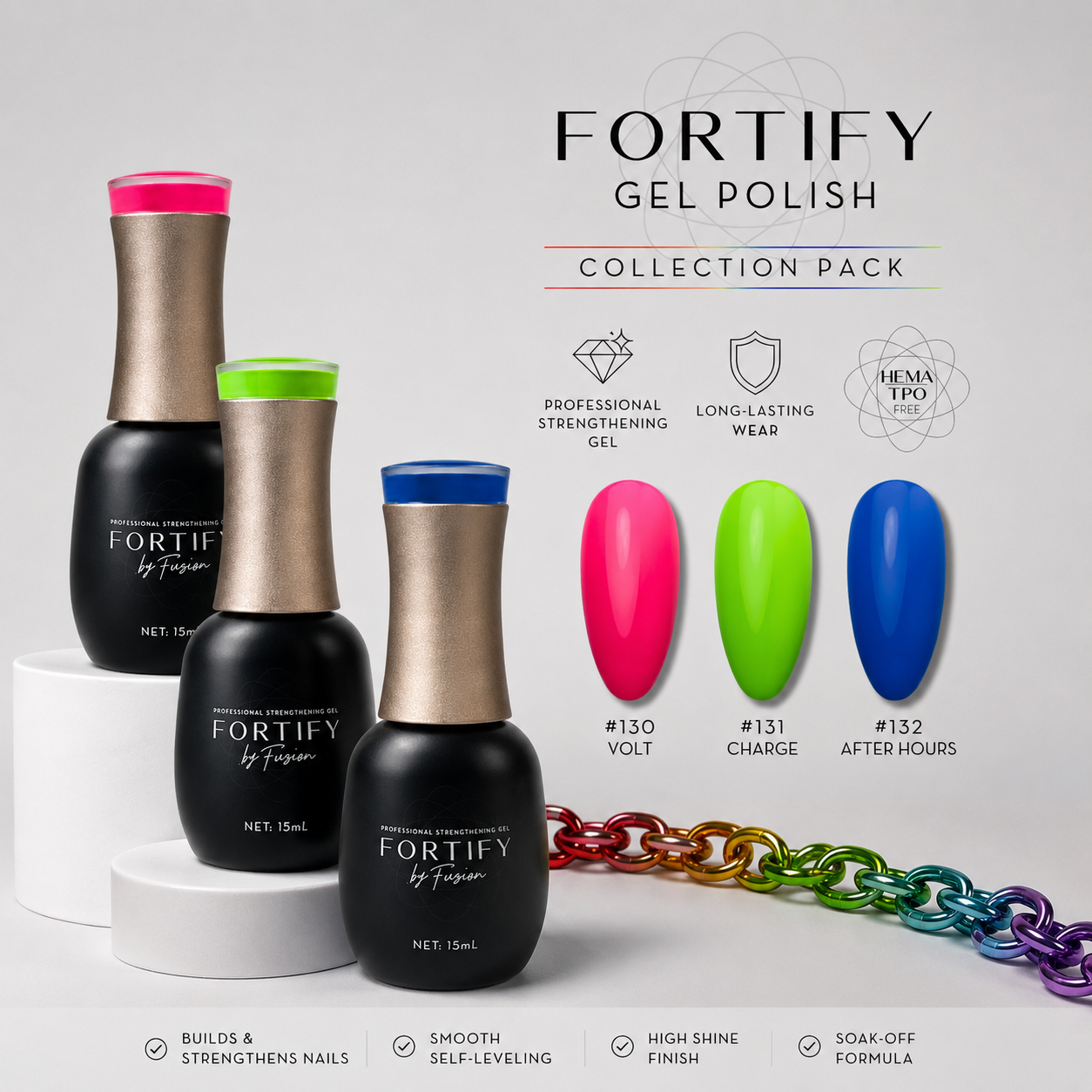 Fuzion Fortify - HEMA Free - Polish Collection 132-134 - Volume Up Summer