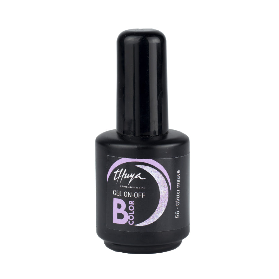 Thuya Nail Gel Polish - On-Off B-Color - #56 Glitter Mauve