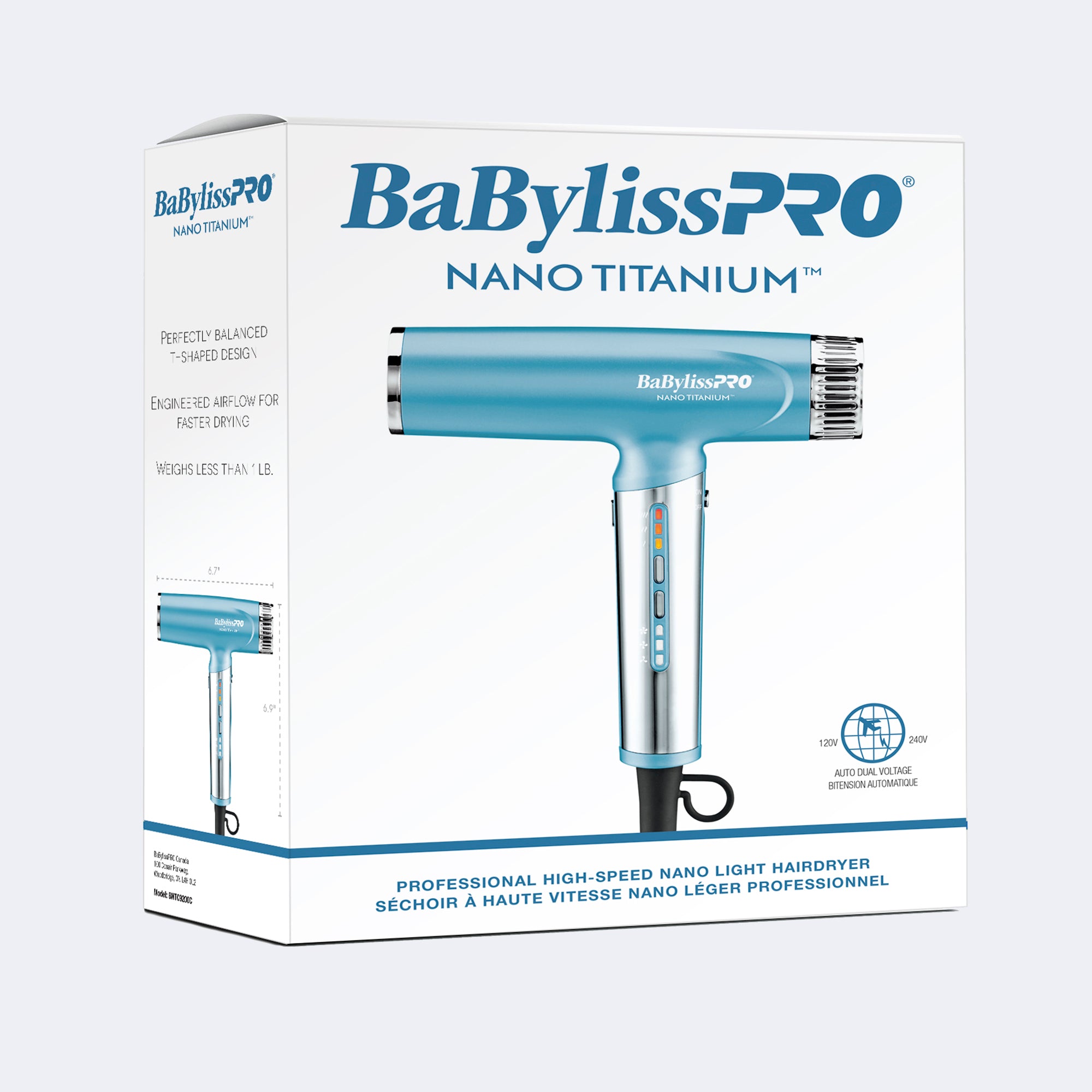 BaBylissPRO® Nano Titanium™ High-Speed Nano Light Hairdryer