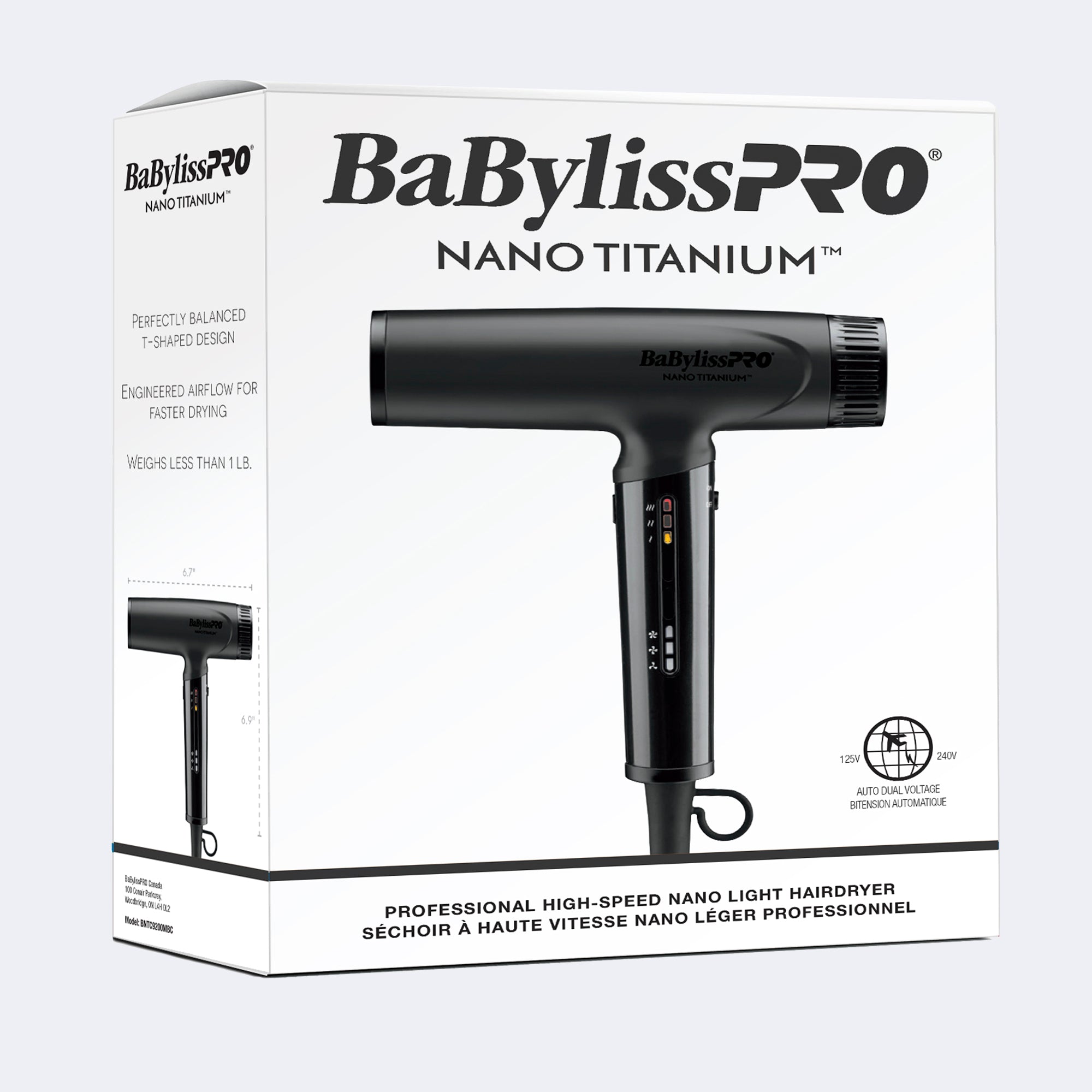 BaBylissPRO® Nano Titanium™ High-Speed Nano Light Hairdryer
