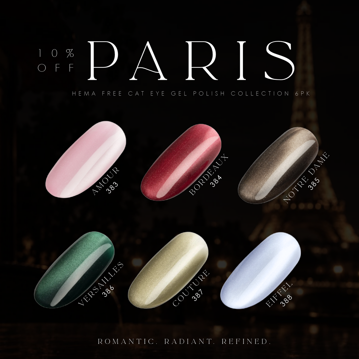 Ugly Duckling Gel Polish Kit - #383 - 388 - Paris