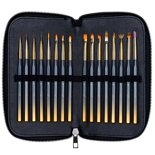 Americanails - Pro-Series Nail Art Brush Collection 16ct - Creata Beauty - Professional Beauty Products