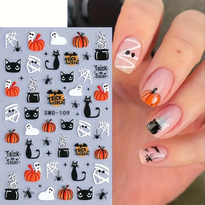 Creata Beauty Nail Decals - 3D Halloween Theme