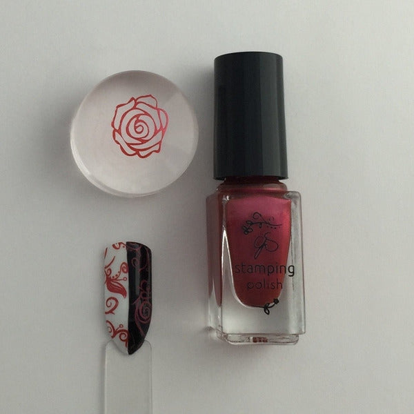 Clear Jelly Stamper Polish - CJS033 Crimson Crush - Creata Beauty - Professional Beauty Products