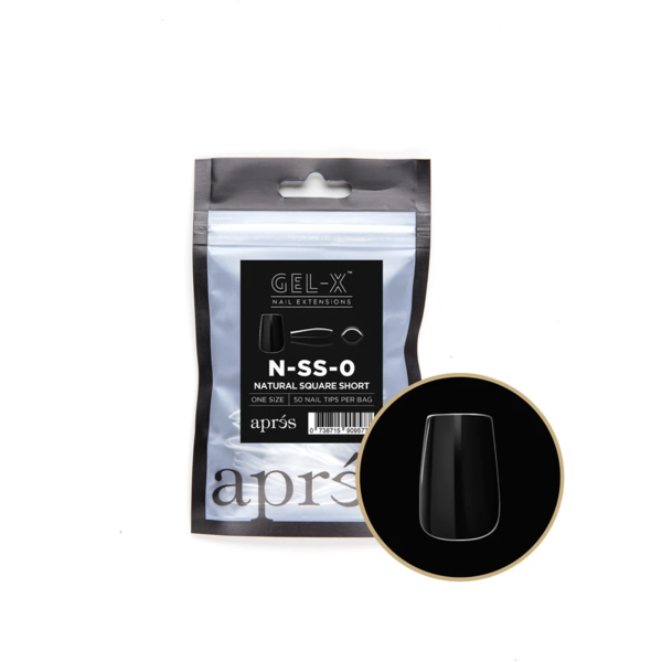 Aprés Nail - Natural Square Short Refill Bags - Creata Beauty - Professional Beauty Products