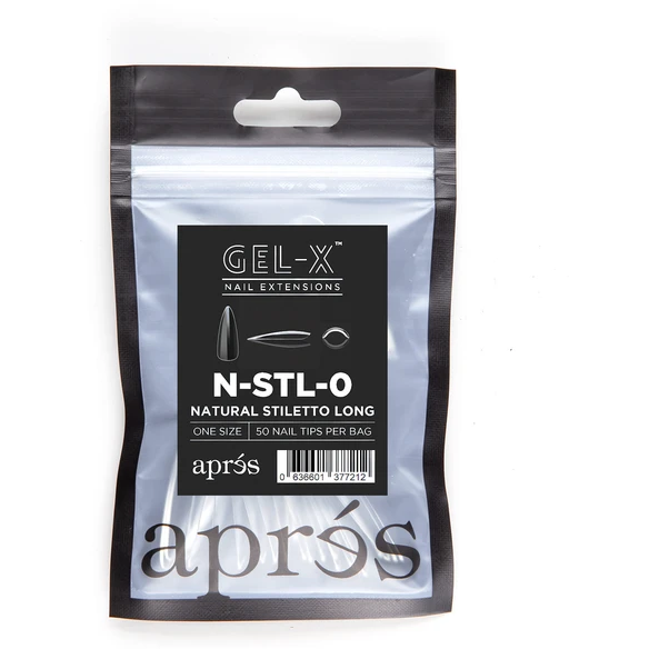 Aprés Nail - Natural Stiletto Long Refill Bags - Creata Beauty - Professional Beauty Products