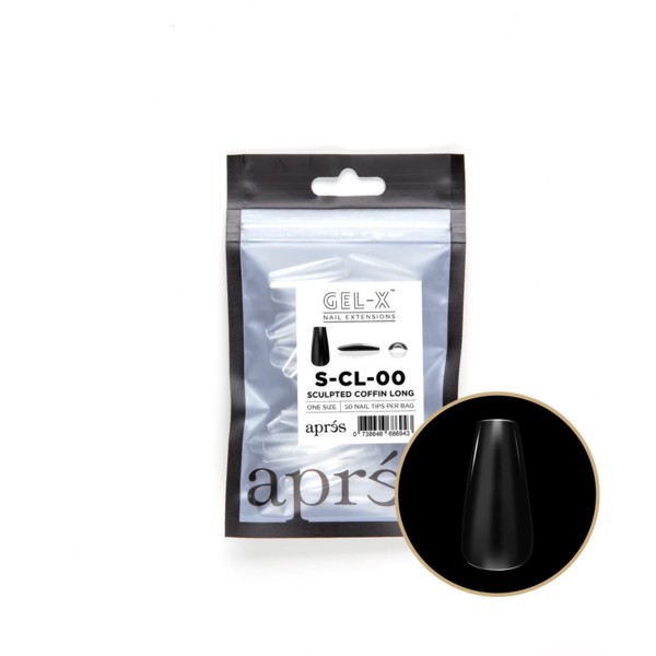 Aprés Nail - Sculpted Coffin Long Refill Bags - Creata Beauty - Professional Beauty Products