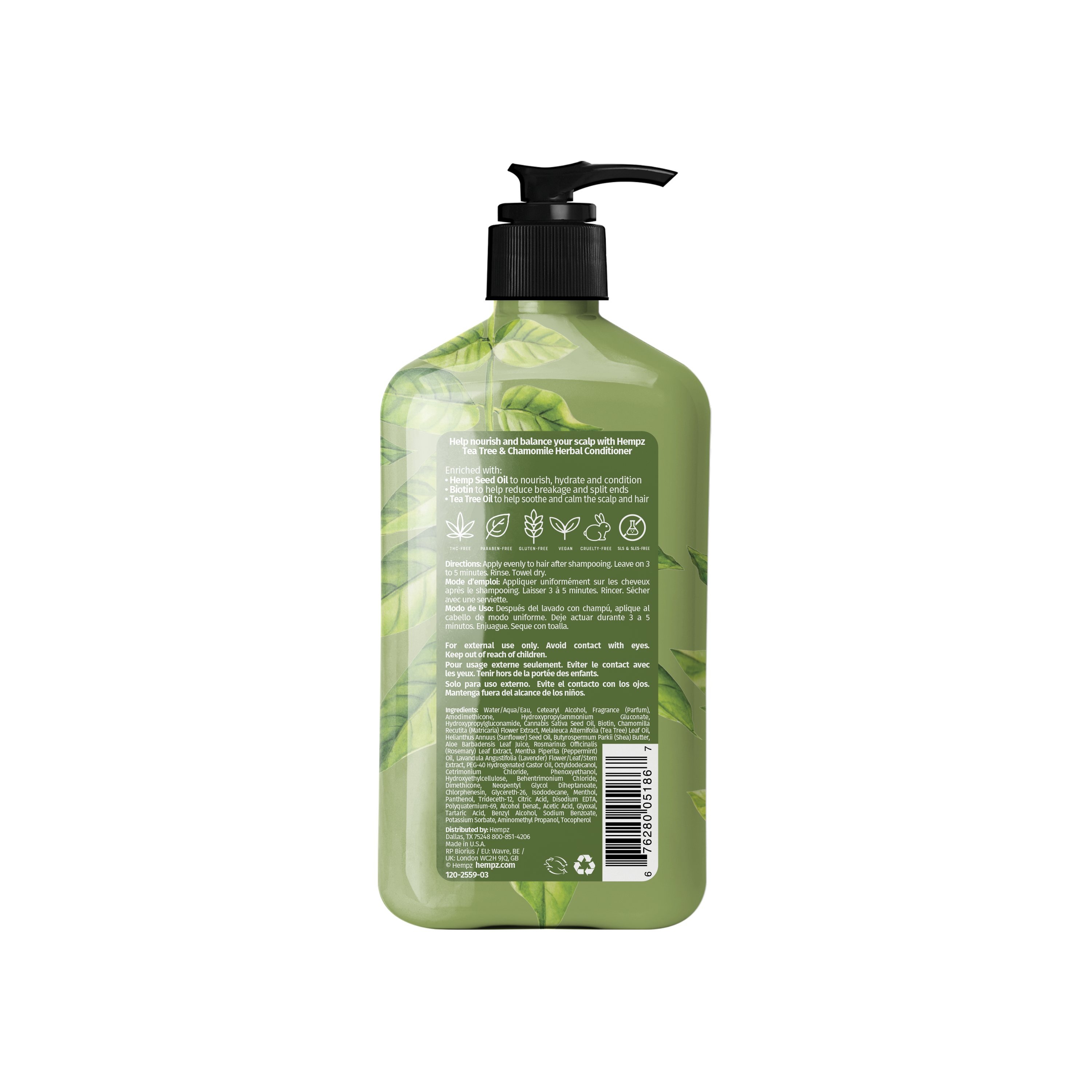 Hempz Tea Tree & Chamomile Herbal Conditioner - Creata Beauty - Professional Beauty Products