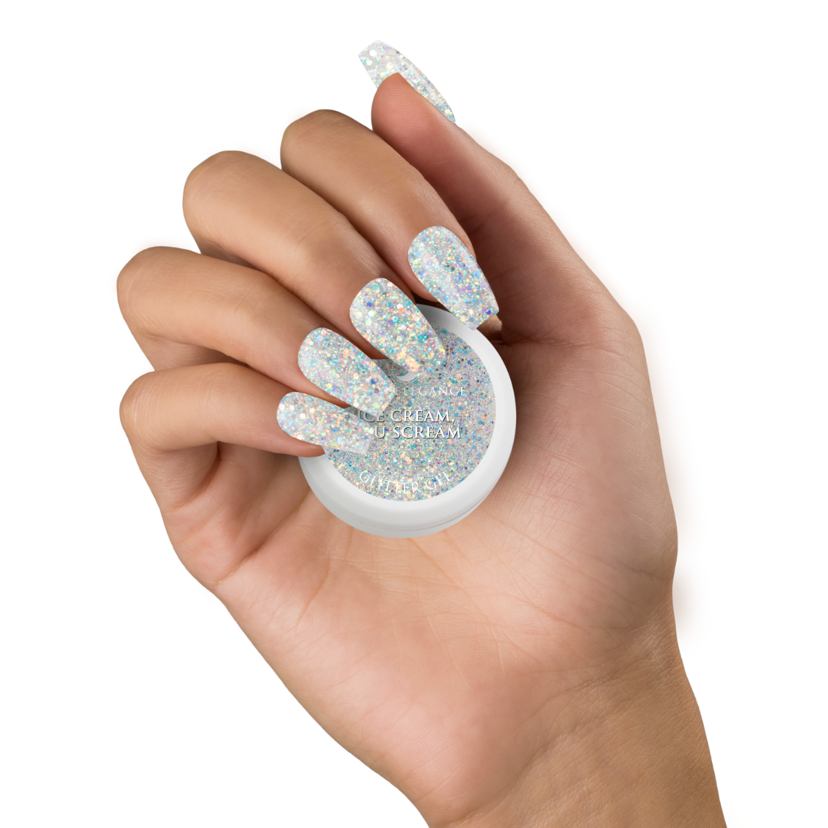 Light Elegance Glitter Gel - Ice Cream, You Scream :: New Packaging - Creata Beauty - Professional Beauty Products