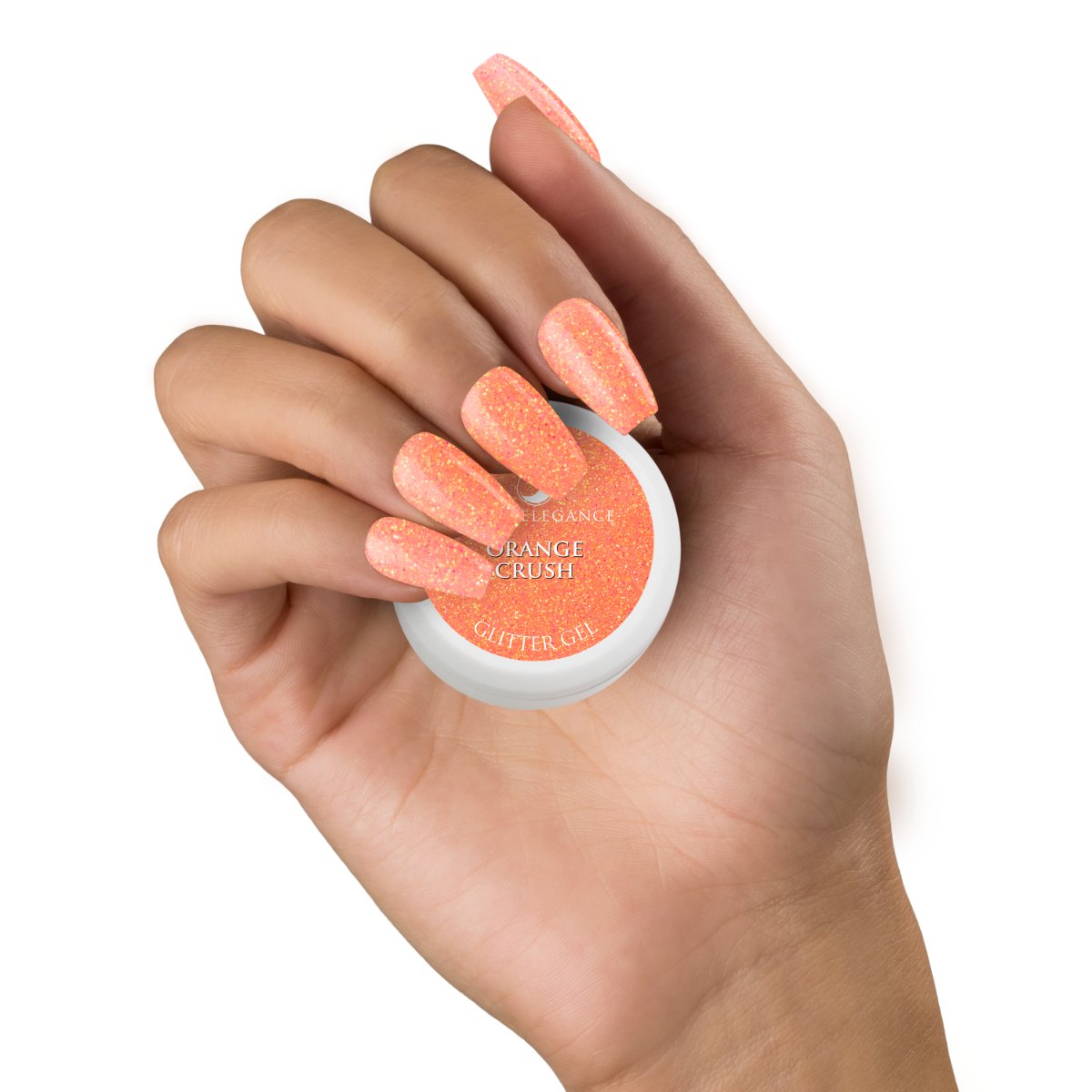 Light Elegance Glitter Gel - Orange Crush