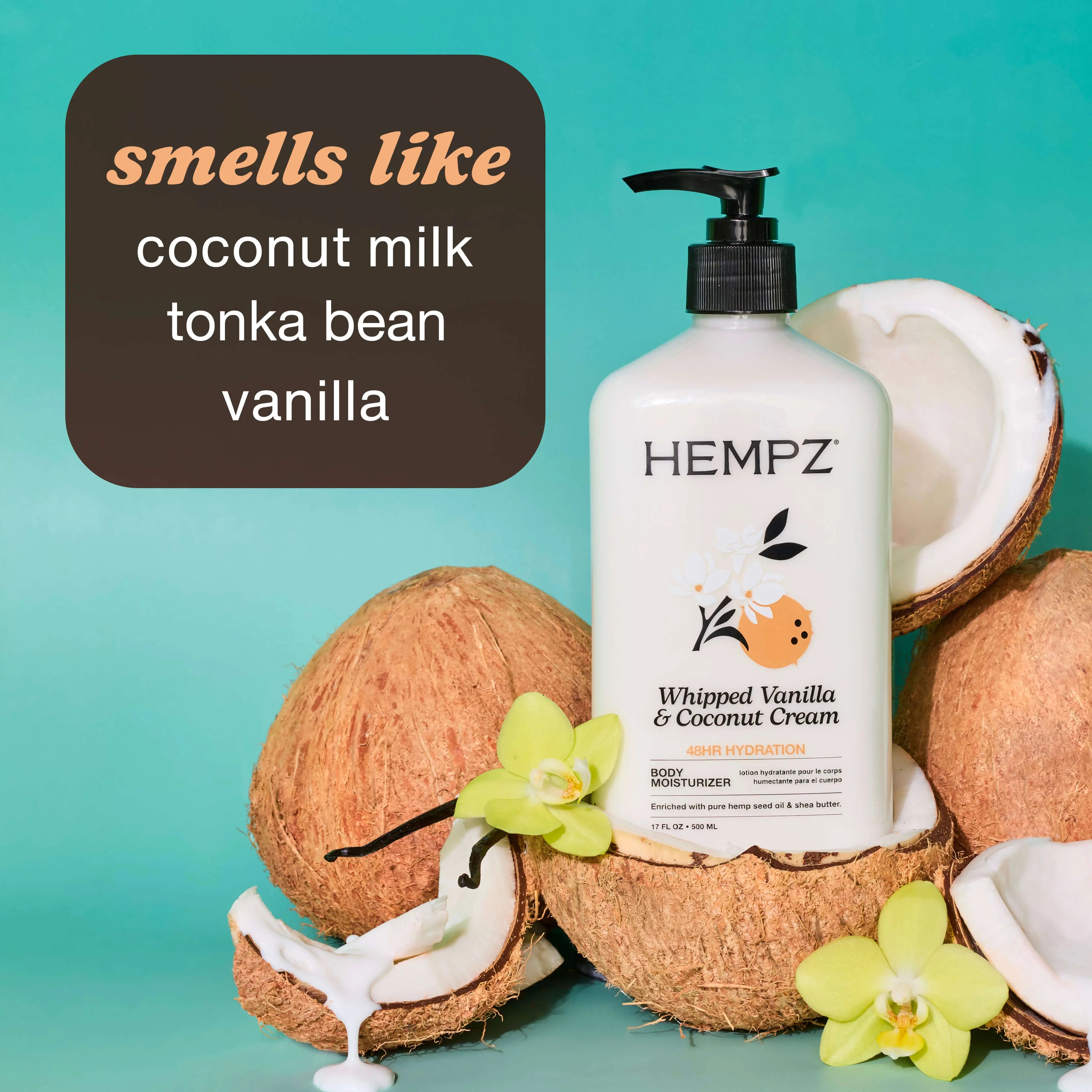Hempz - Whipped Vanilla & Coconut Cream Herbal Body Moisturizer