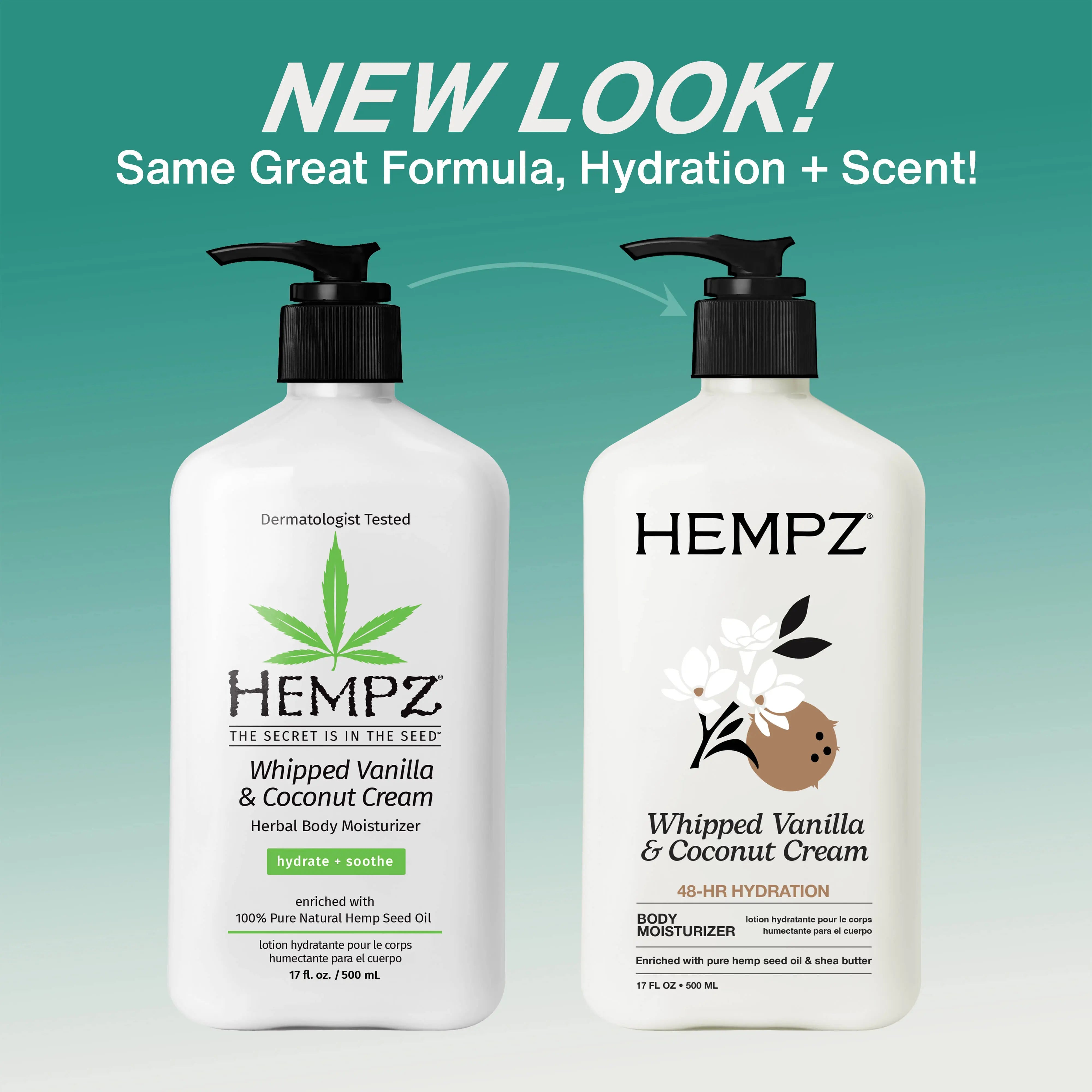 Hempz - Whipped Vanilla & Coconut Cream Herbal Body Moisturizer