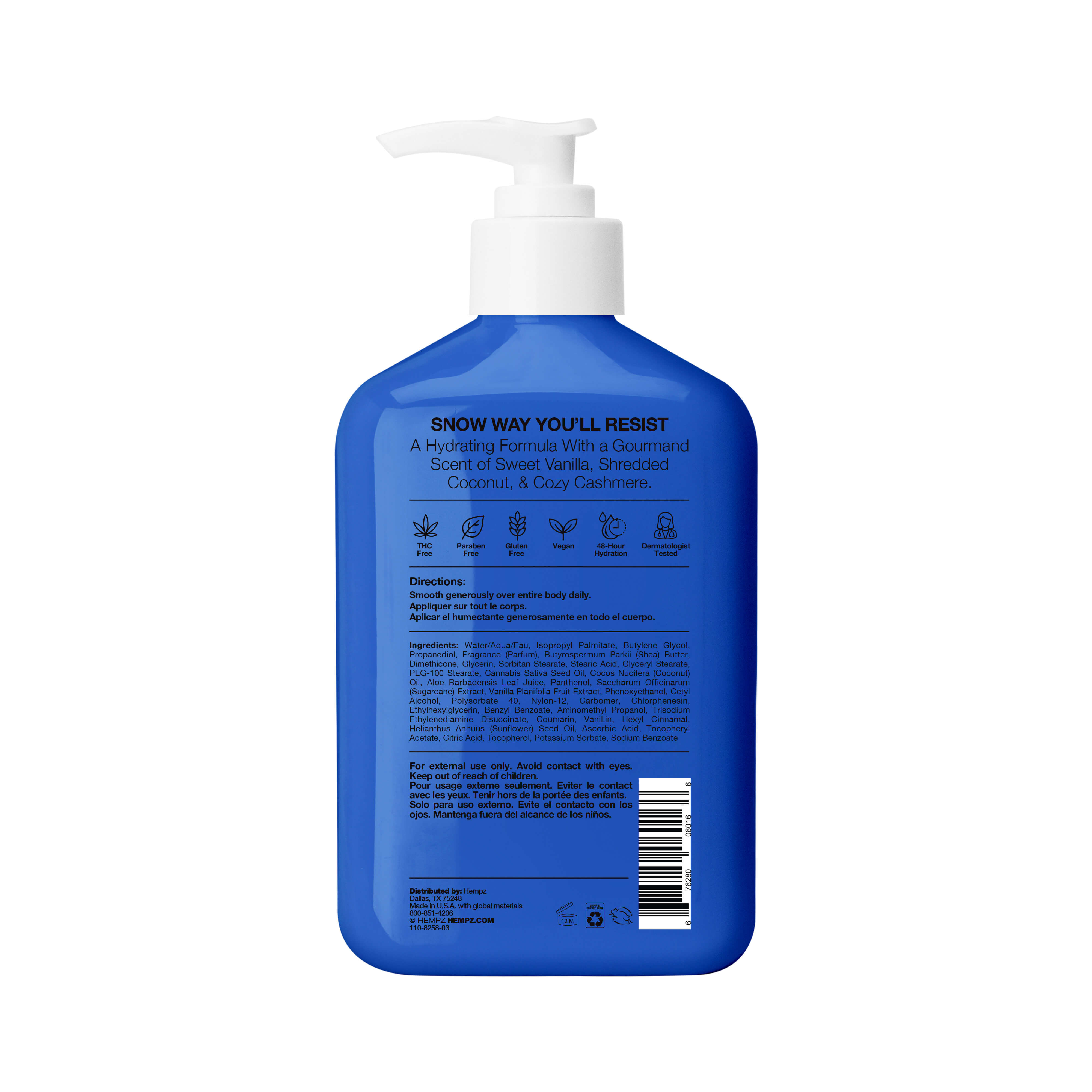 Hempz - Vanilla Bean & Coconut Snowball Moisturizing Body Lotion