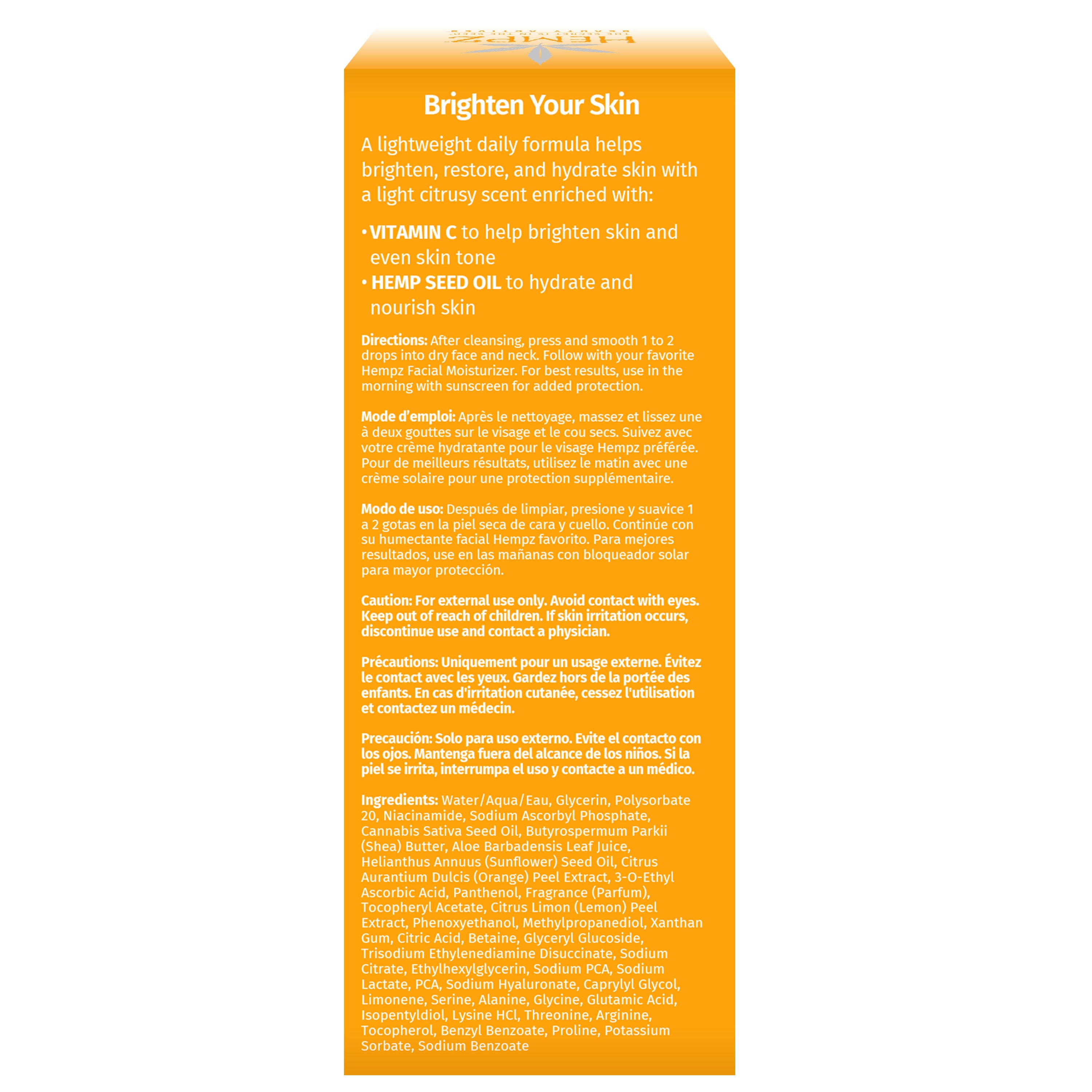 Hempz - Citrus Blossom Brightening Day Serum 1 oz. - Creata Beauty - Professional Beauty Products