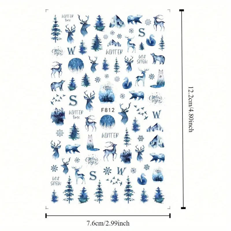 Creata Beauty Nail Decals - Winter Theme