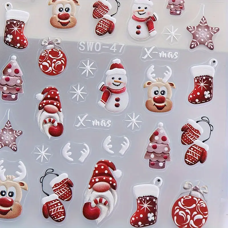 Creata Beauty Nail Decals - Christmas Winter Theme