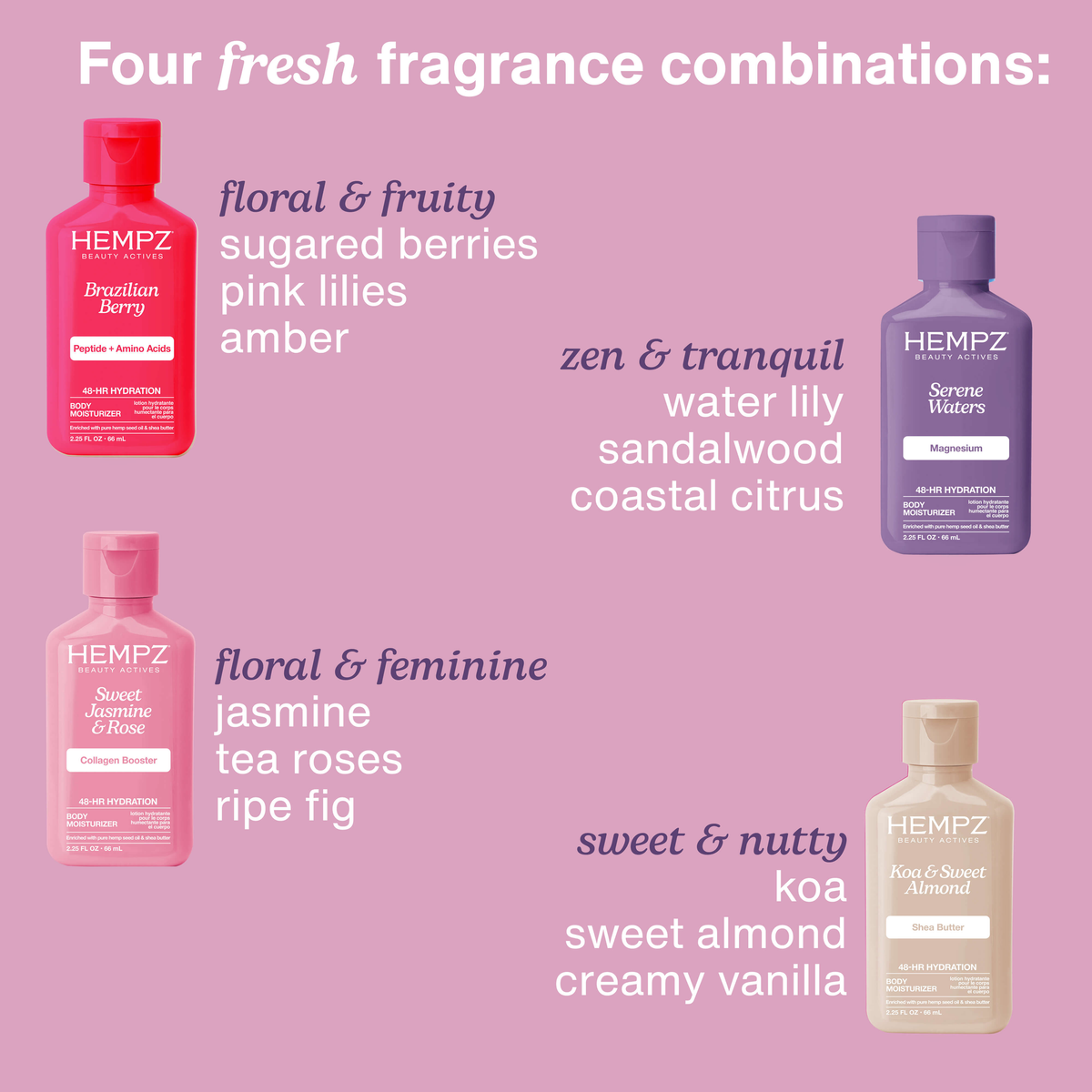 Hempz - Mini Hydration Moisturizing Beauty Actives Body Lotion Gift Set