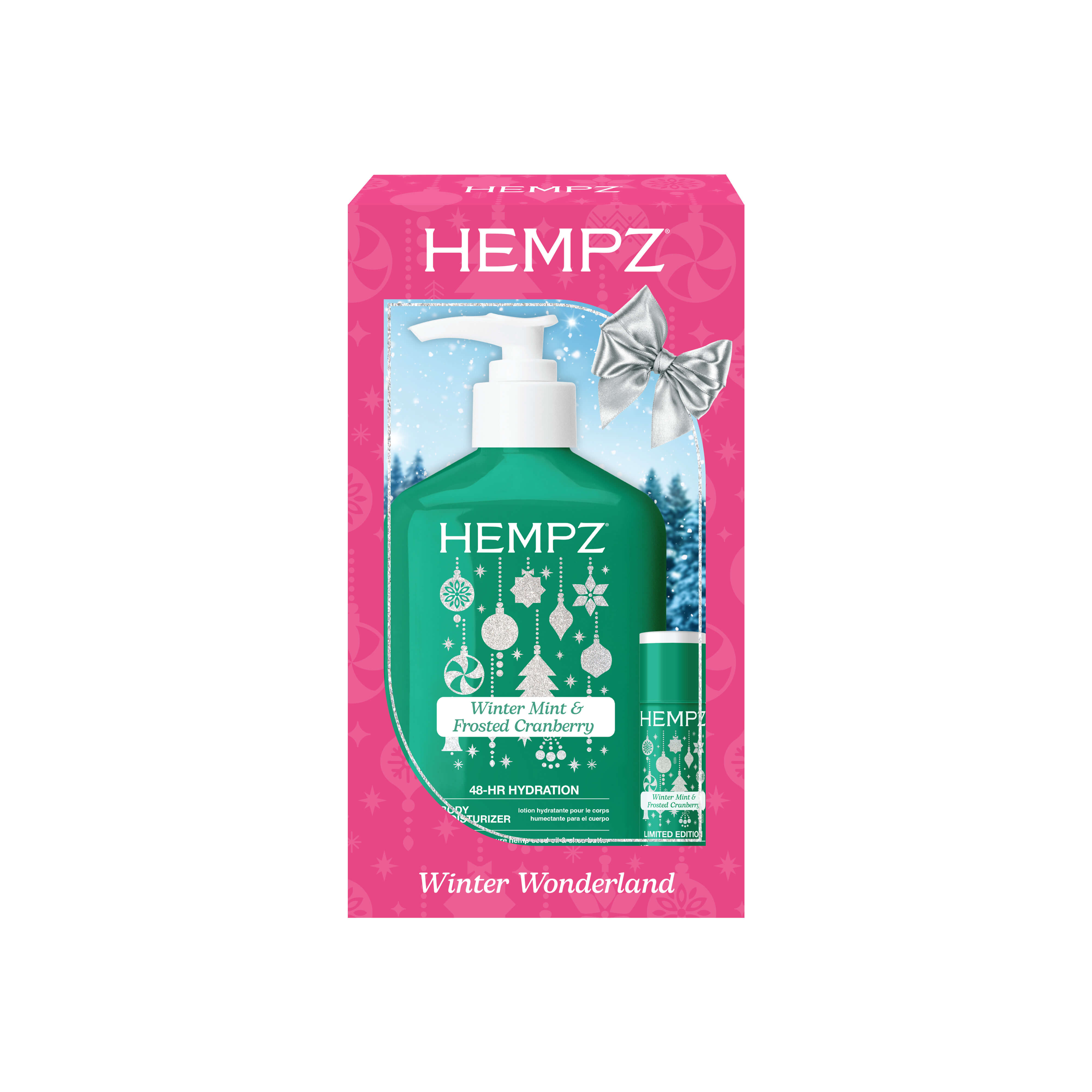 Hempz - Winter Wonderland Winter Mint & Frosted Cranberry Moisturizing Lotion & Lip Balm Gift Set