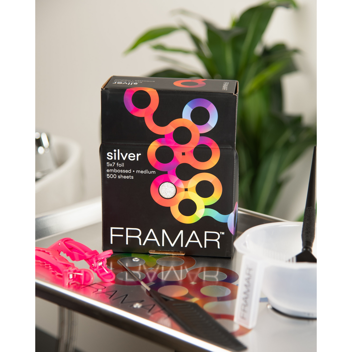Framar Embossed Foil - Star Struck Silver - 5x7 Medium Sheets