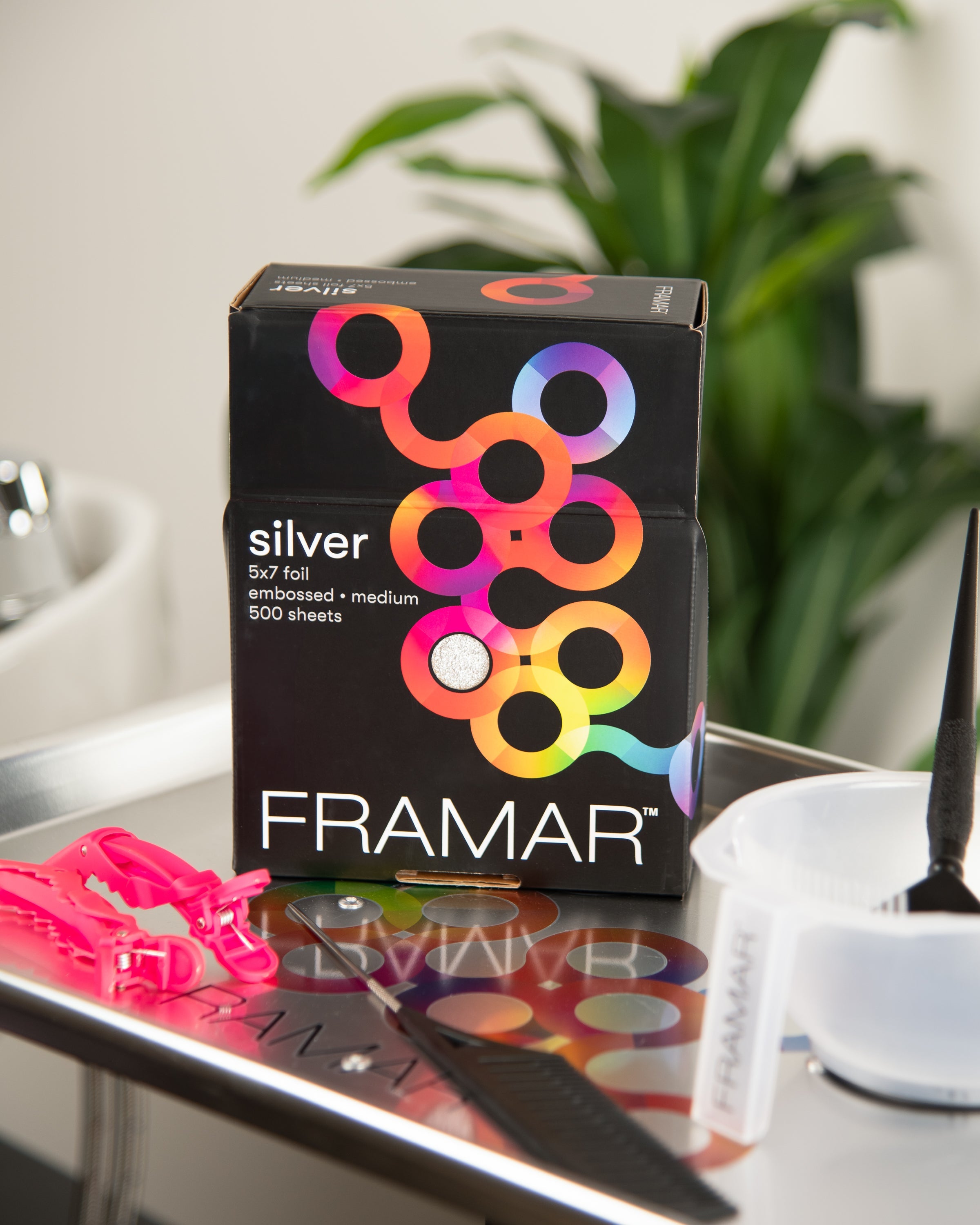 Framar Embossed Foil - Star Struck Silver - 5x7 Medium Sheets