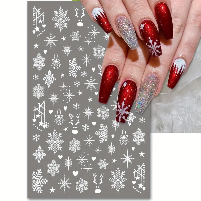 Creata Beauty Nail Decals - 3D Christmas Snowflake