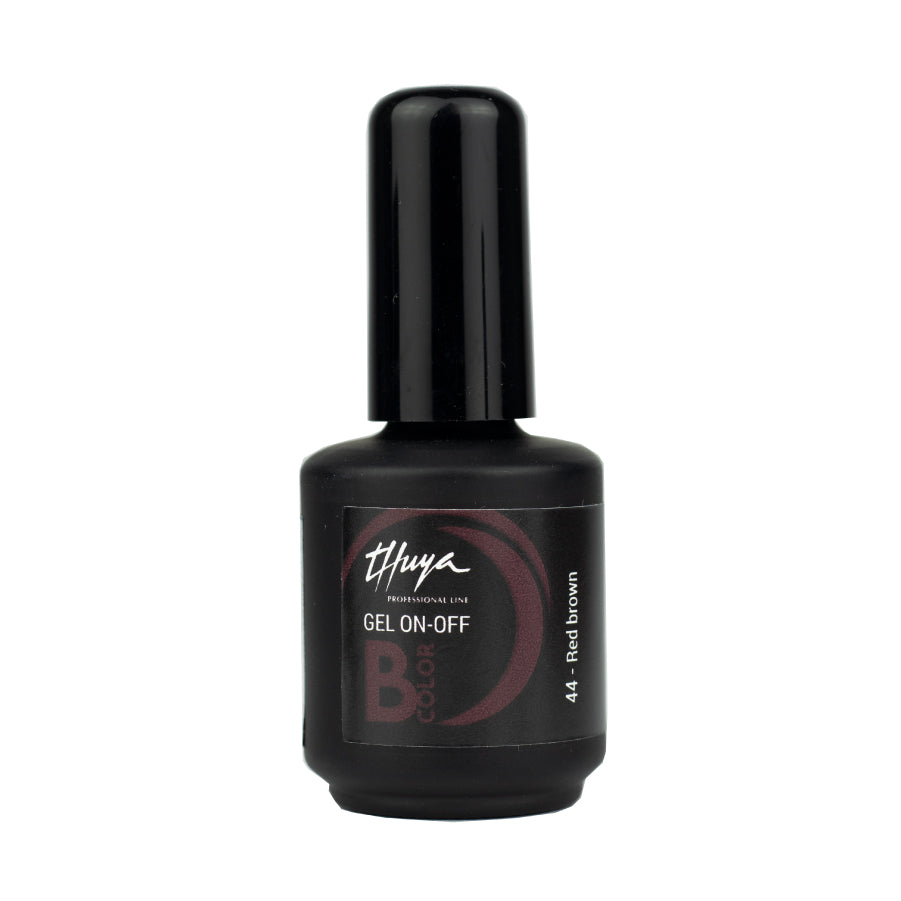 Thuya Nail Gel Polish - On-Off B-Color - #44 Red Brown