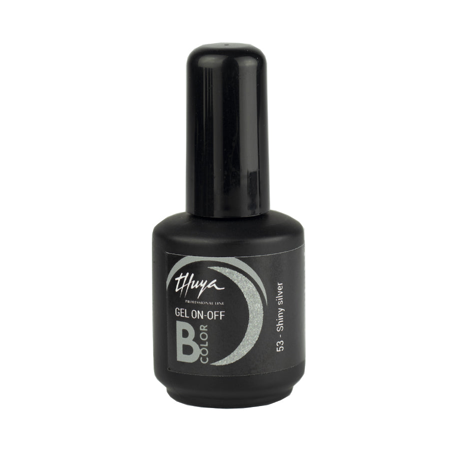 Thuya Nail Gel Polish - On-Off B-Color - #53 Shiny Silver
