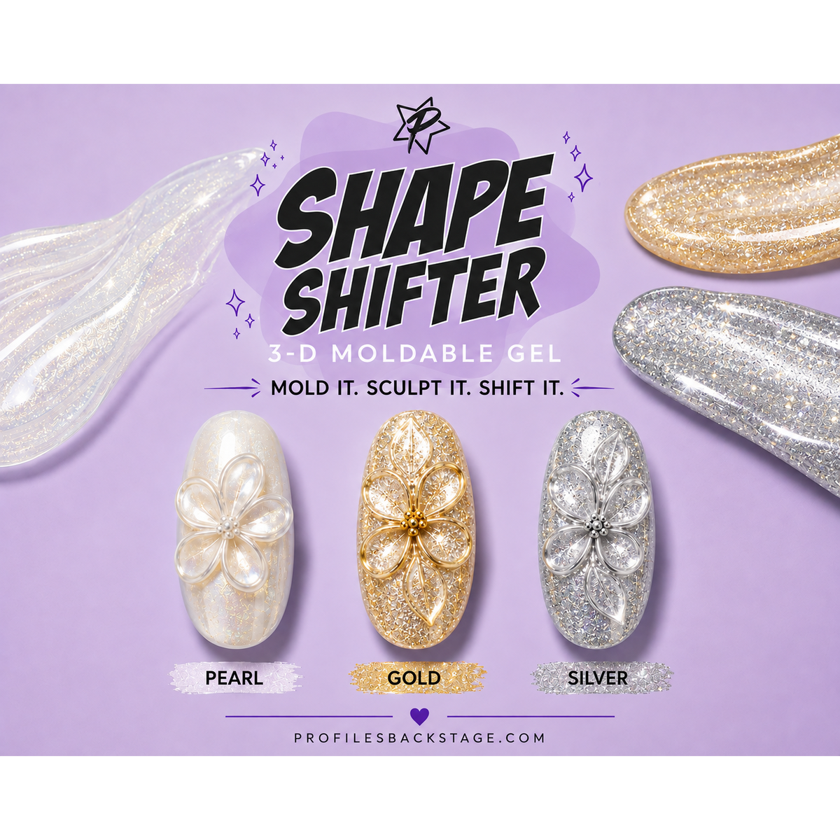 Profiles - Shape Shifter - 3-D Gel Metallic Sparkles