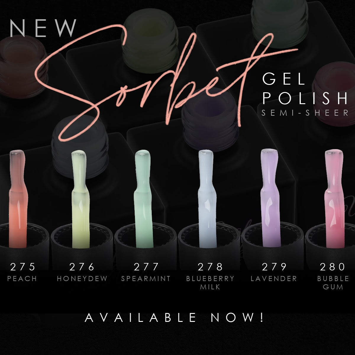 Ugly Duckling Gel Polish Bundle - #275-280 - Sorbet Collection 6pk