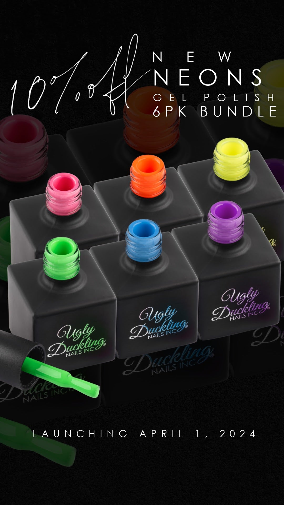 Ugly Duckling Gel Polish Kit - Neon Collection #287-292 - Creata Beauty - Professional Beauty Products