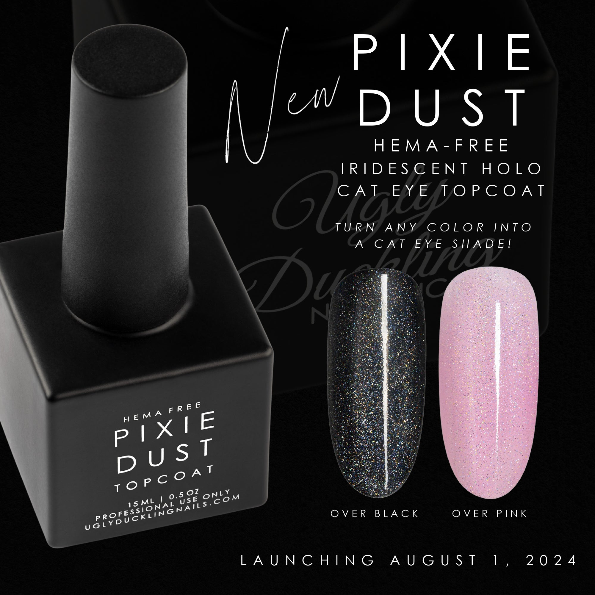 Ugly Duckling Topcoat - Hema-Free Pixie Dust Iridescent Cat Eye