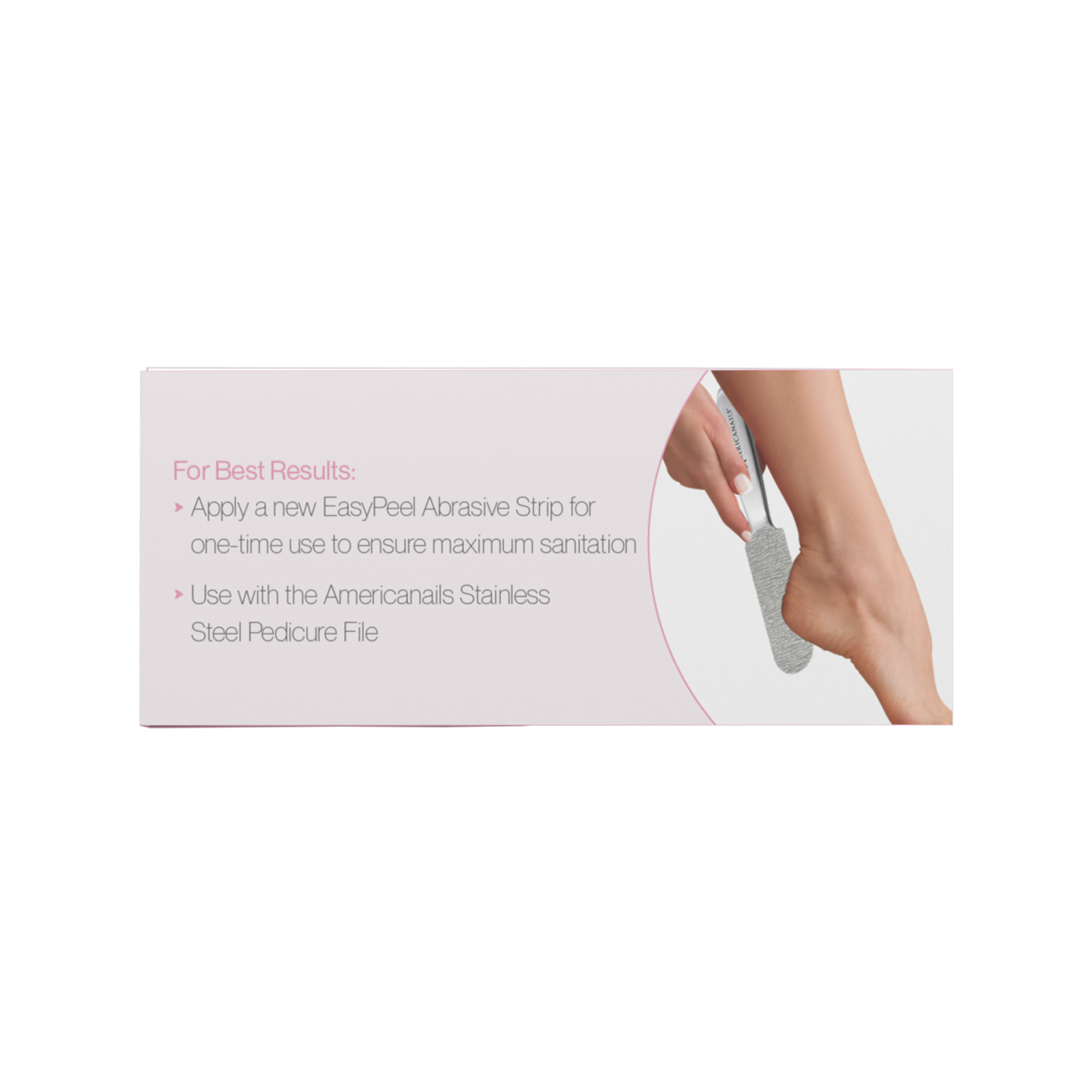 Americanails EasyPeel Pedicure Abrasive Replacement Strip | 80 + 180 Grit 100ct
