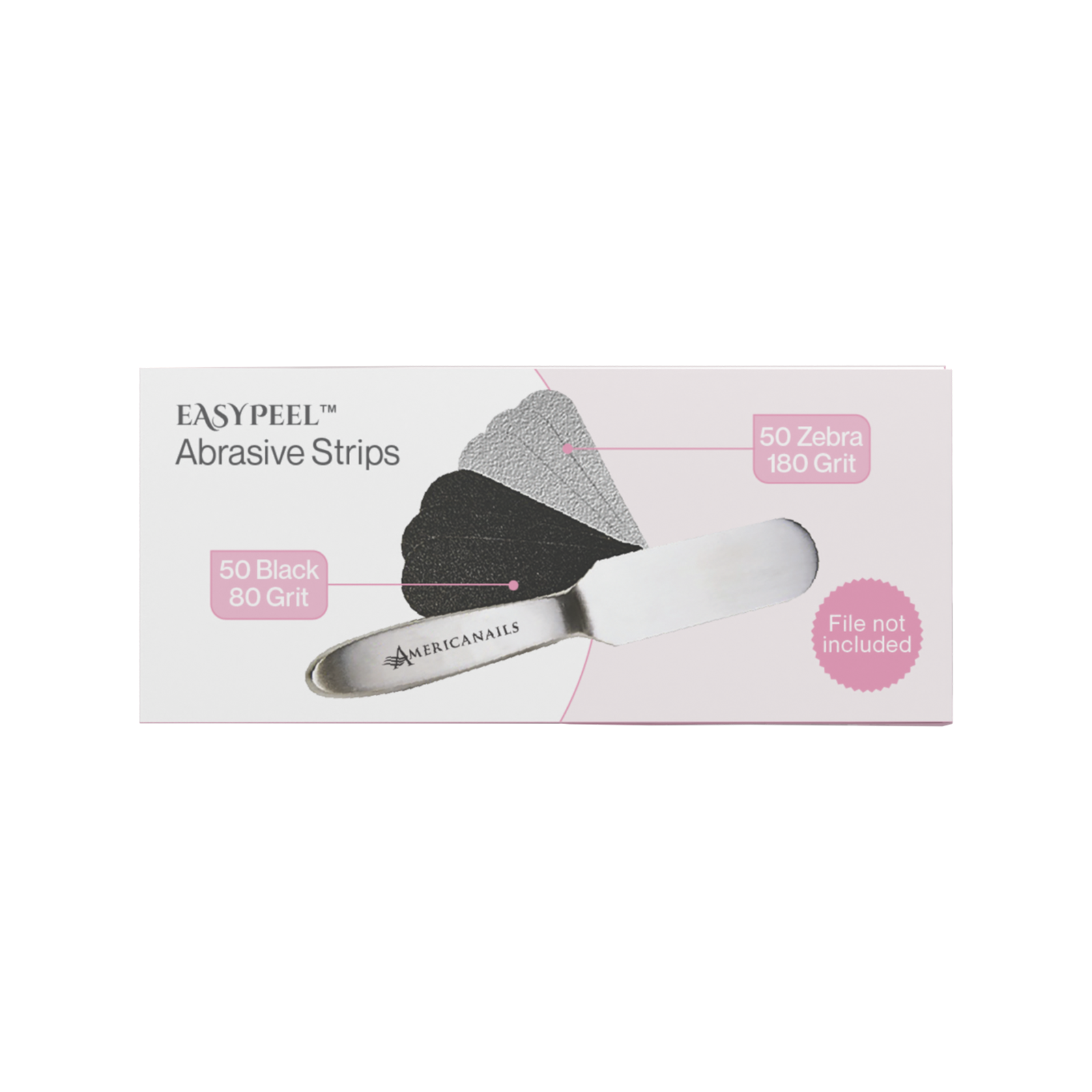 Americanails EasyPeel Pedicure Abrasive Replacement Strip | 80 + 180 Grit 100ct