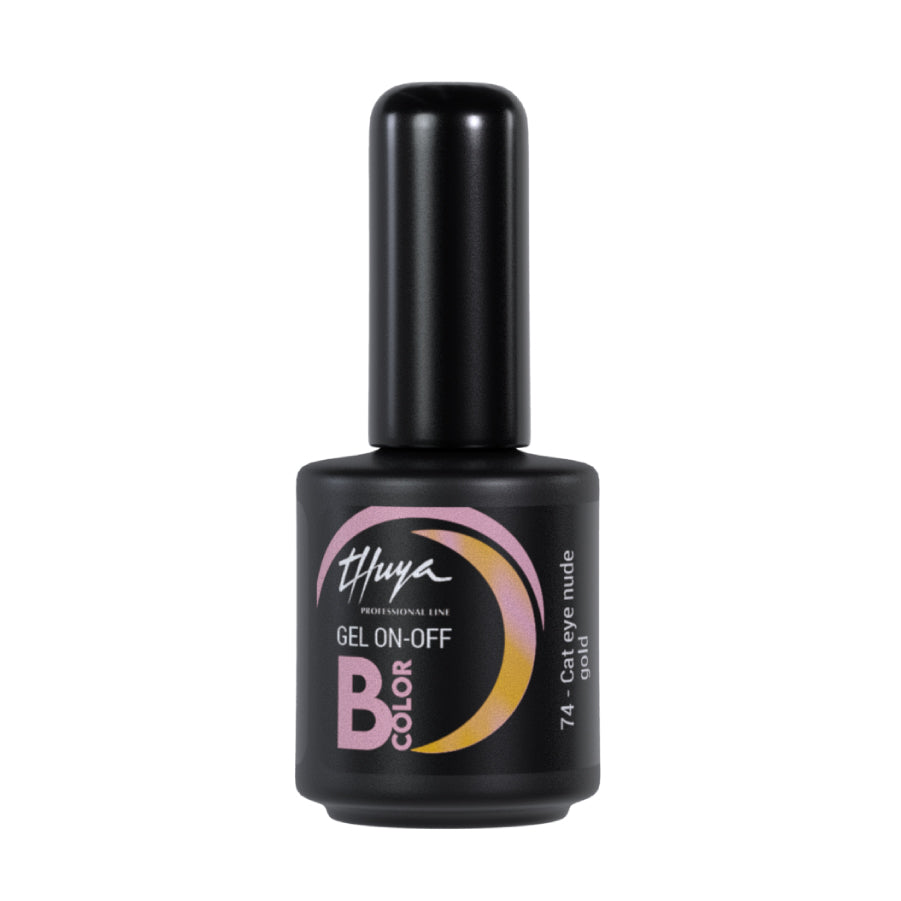 Thuya Nail Gel Polish - On-Off B-Color - #74 Cat Eye Nude Gold