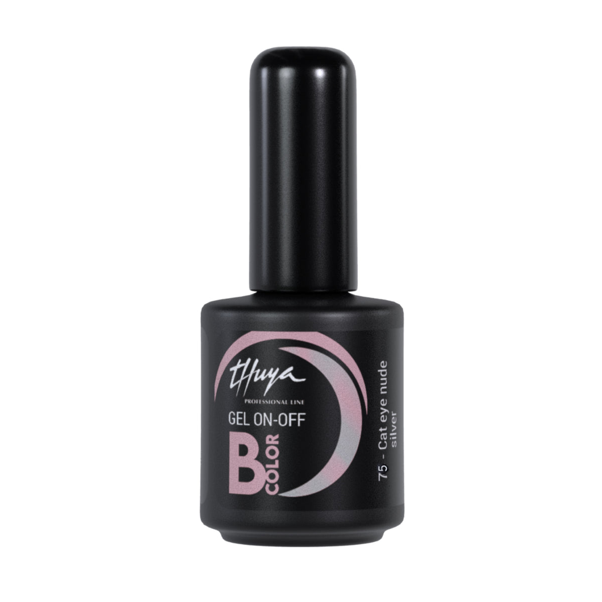 Thuya Nail Gel Polish - On-Off B-Color - #75 Cat Eye Nude Silver