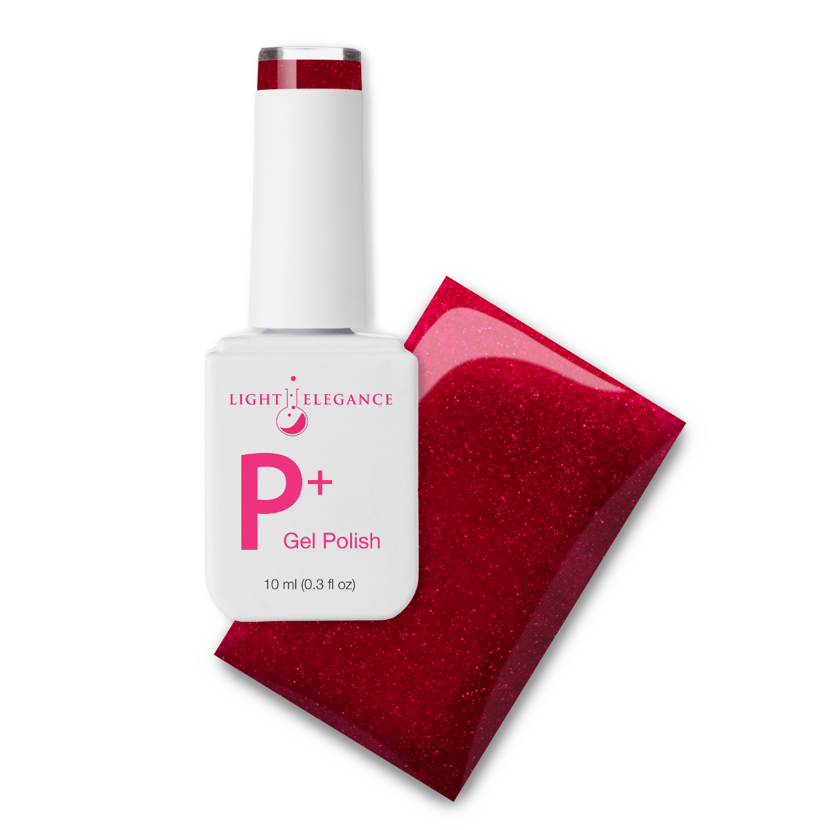Light Elegance P+ Soak Off Glitter Gel - Red Chandelier :: New Packaging - Creata Beauty - Professional Beauty Products