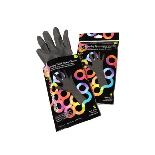 Color Me Fab Reuseable Latex Gloves 10pk Size 7.5