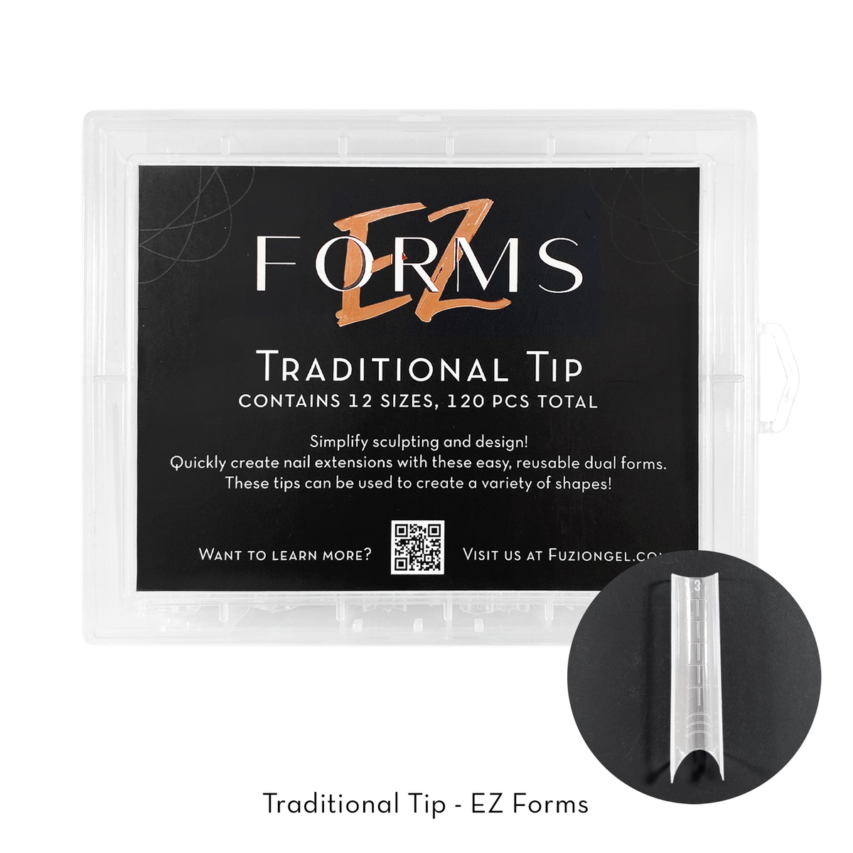 Fuzion EZ Forms Traditional Tip | 120pc Box