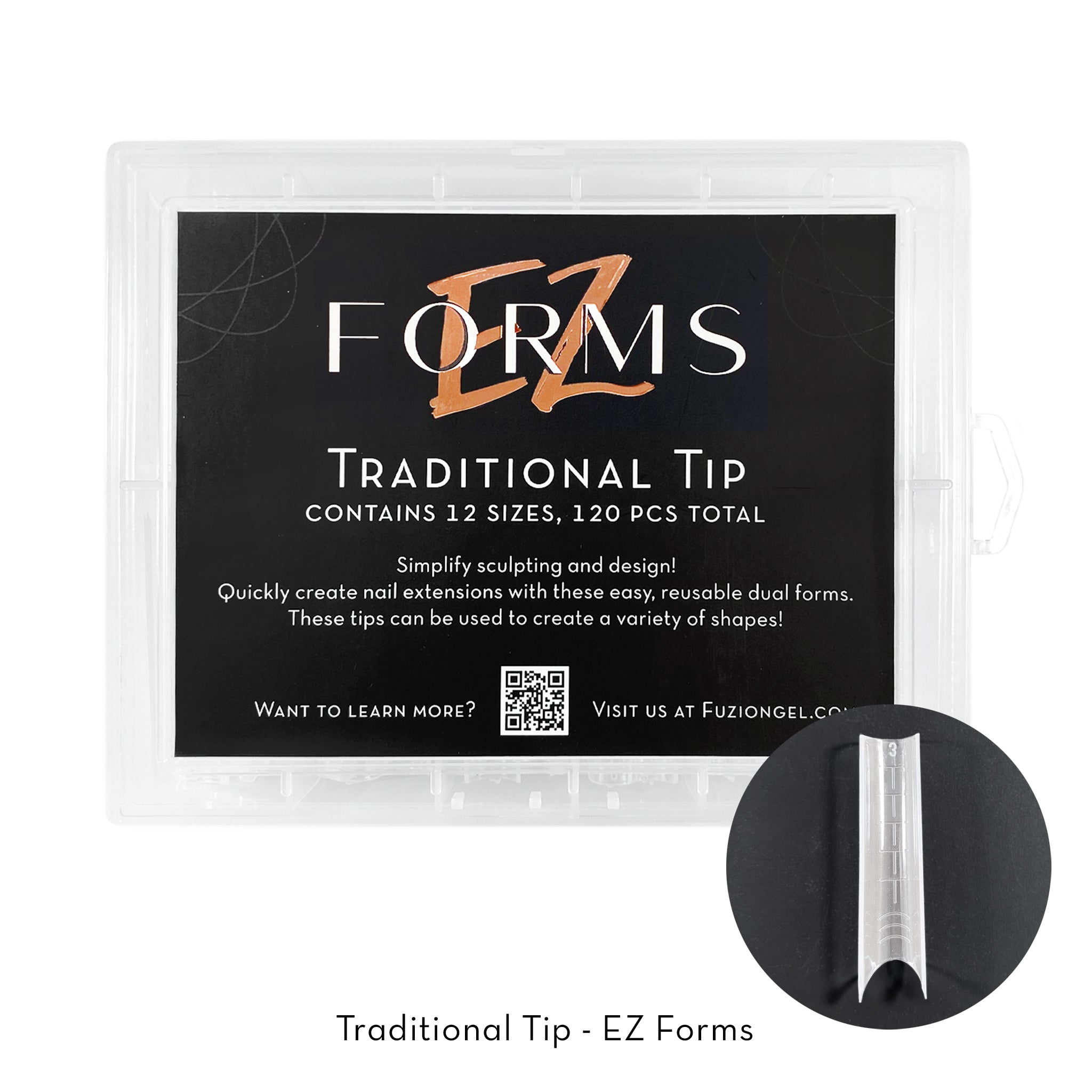 Fuzion EZ Forms Traditional Tip | 120pc Box