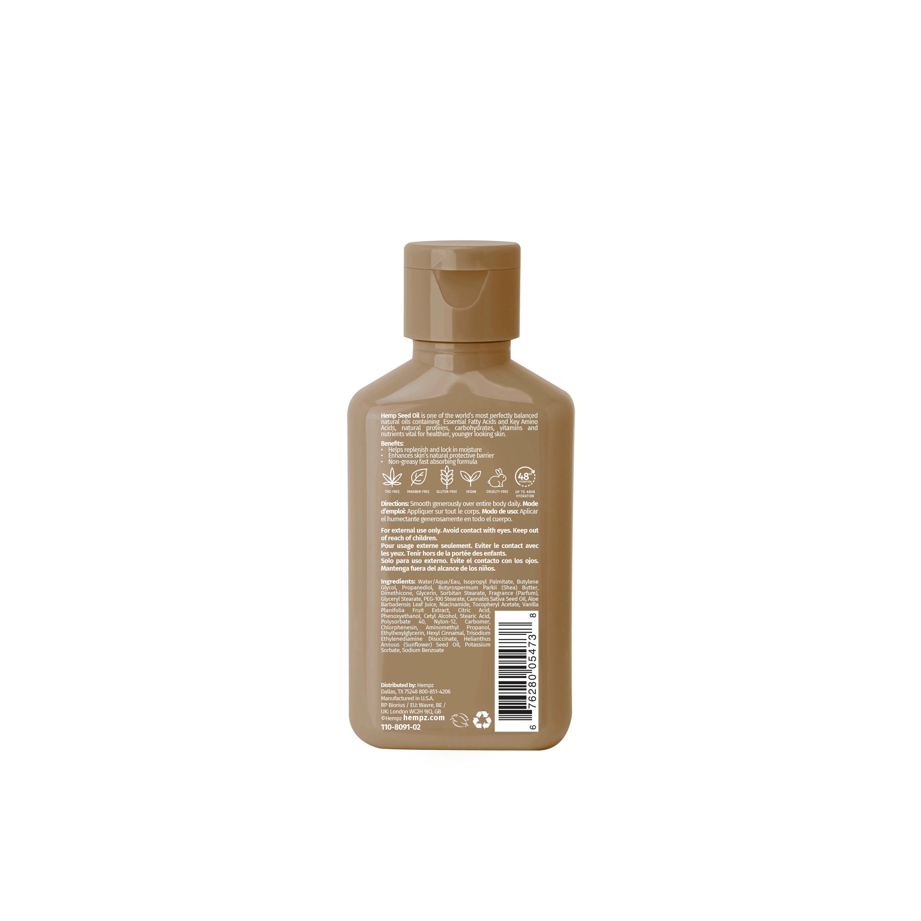 Hempz - Vanilla Lux Herbal Body Moisturizer - Creata Beauty - Professional Beauty Products