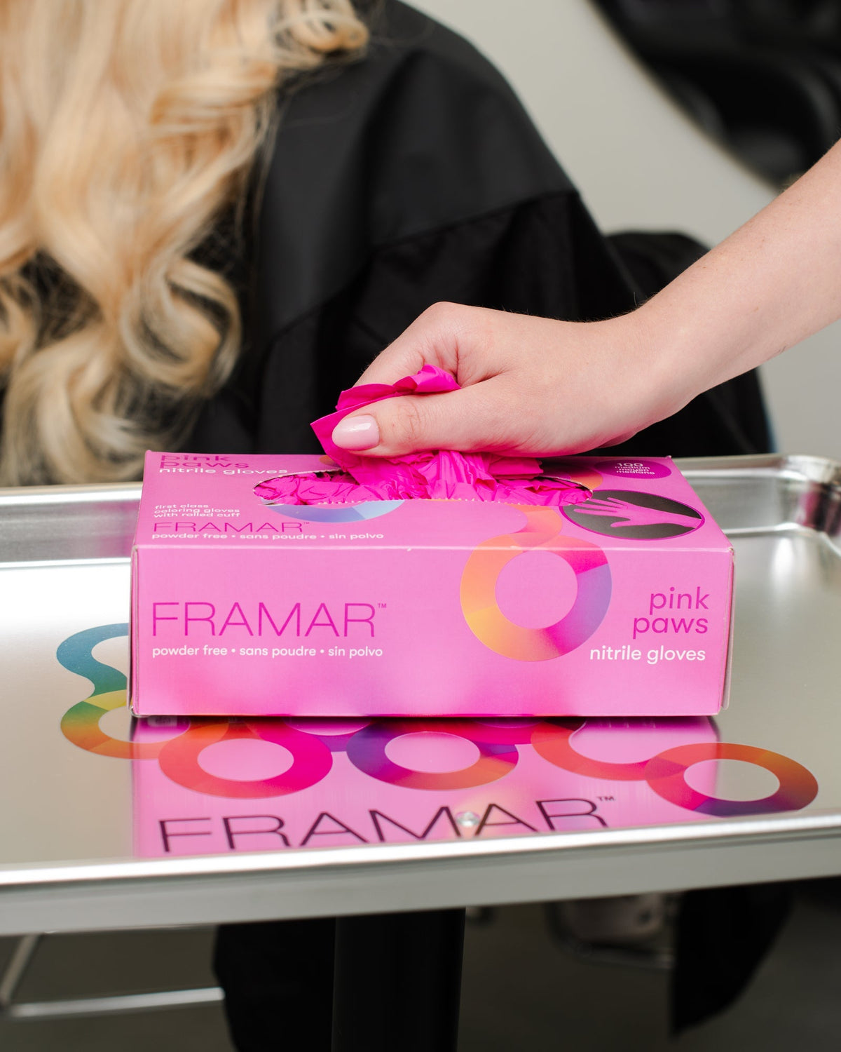 Framar Gloves - Pink Paws (Nitrile)
