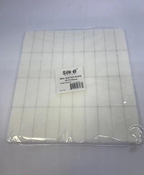 Silk B - Nail Buffer Sheet White 40pk
