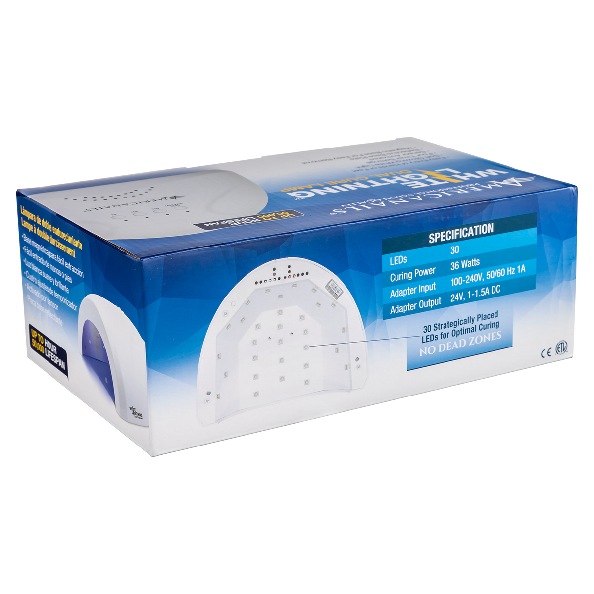 RapidCure White Lightning LED/UV Dual Cure Lamp (White)