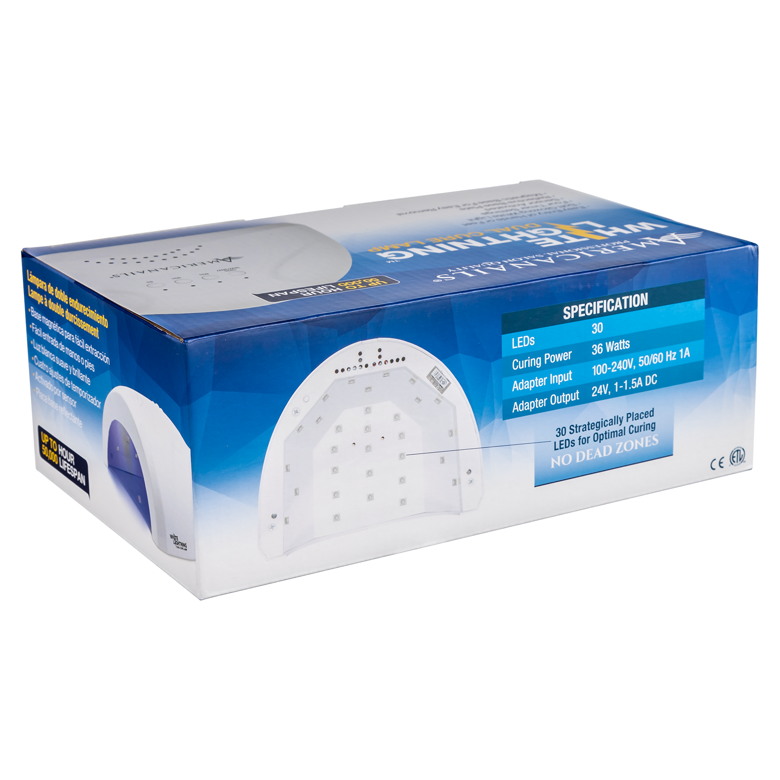 RapidCure White Lightning LED/UV Dual Cure Lamp (White)
