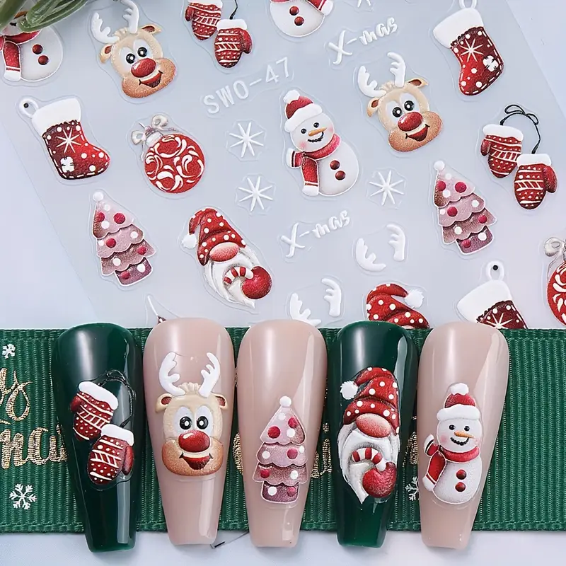 Creata Beauty Nail Decals - Christmas Winter Theme