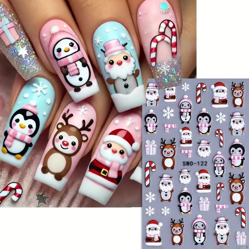 Creata Beauty Nail Decals - Christmas Winter Theme